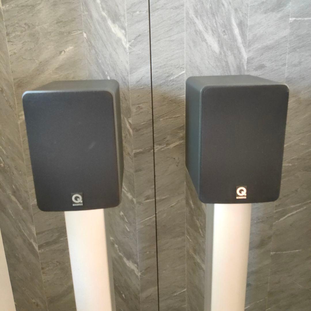 スピーカー 英国メーカー Qアコースティック 専用スタンド付　 ケーブル付