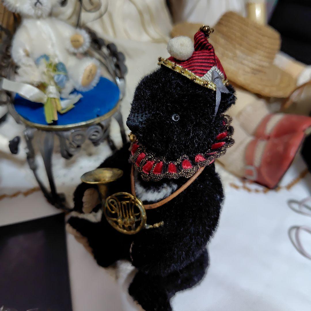 美品　小さなサーカスの黒いベアホルン付き 作家作品