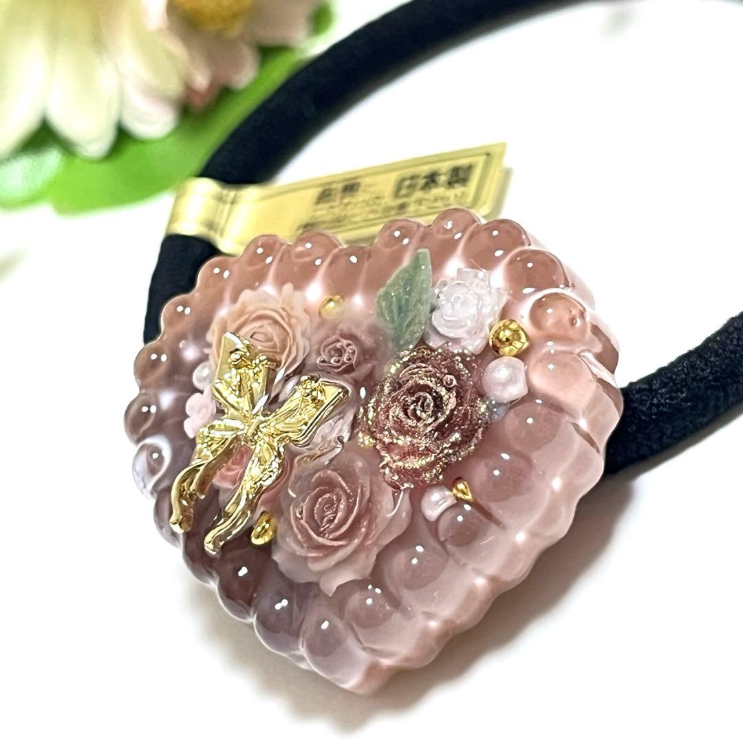 カヤ　☪︎⋆☽様お取り置きですＮｏ．341 ハート 蝶 ヘアゴム 薔薇 ペンダント