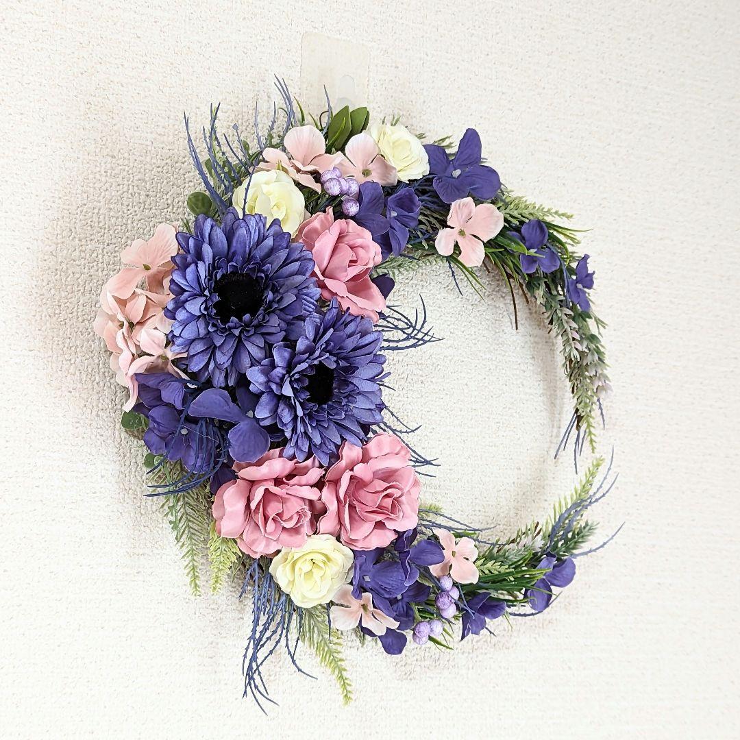 ガーベラと薔薇のリース