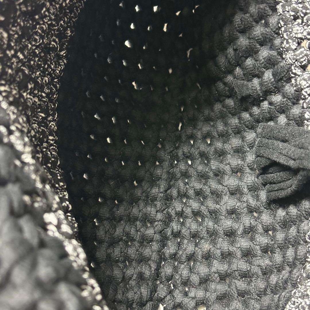 スパゲッティフリンジバッグ　ハンドメイド　黒