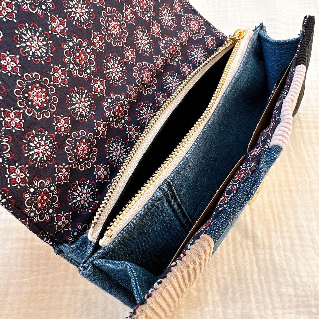 ハンドメイド　デニムリメイク長財布　2