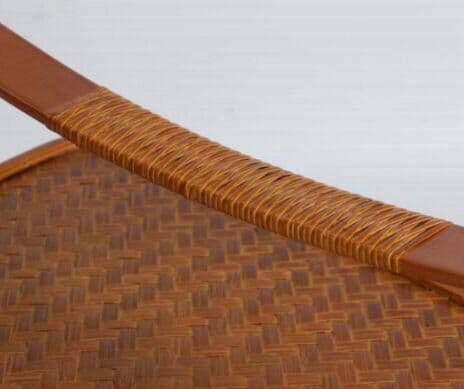 `竹編みバッグ 古風 茶道具収納  収納ケース古風 職人手作り バスケット D