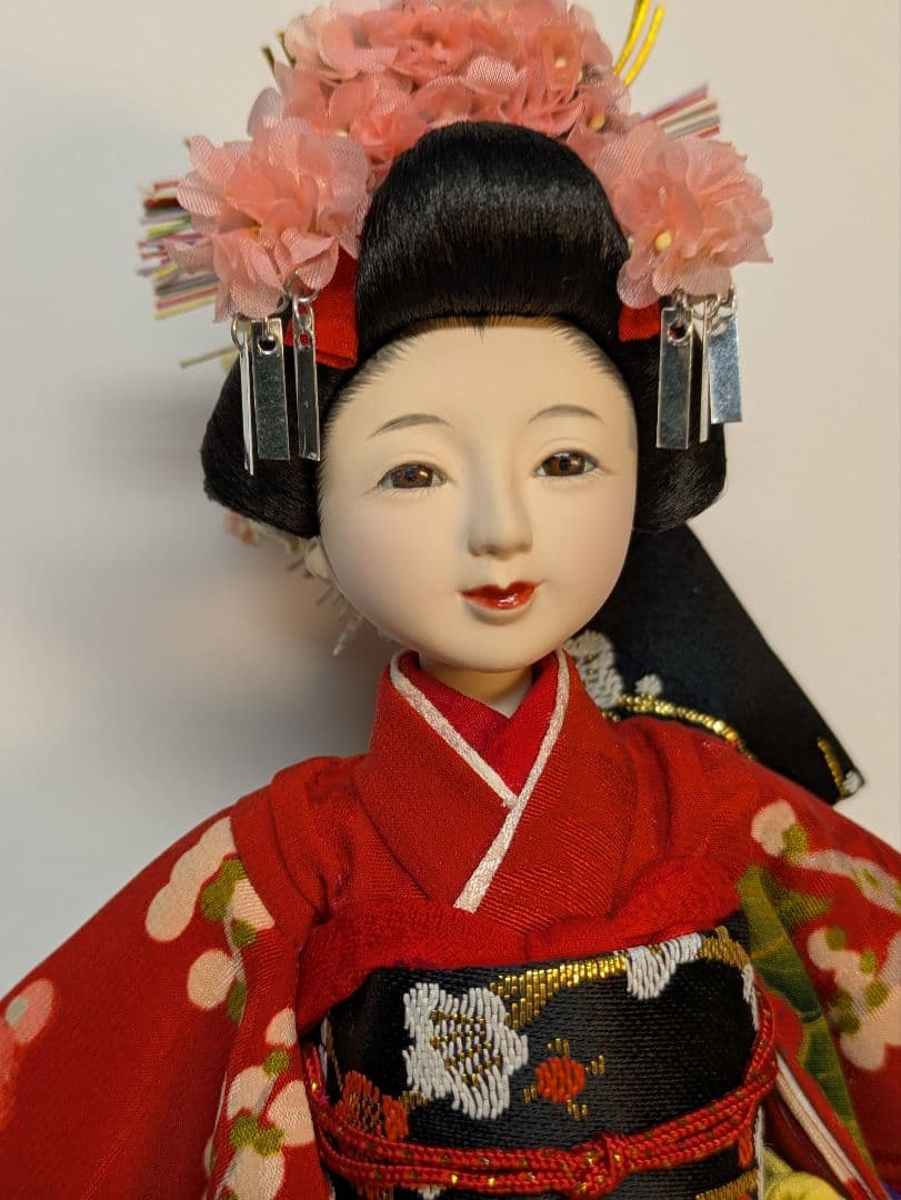 手足稼働　1/6　胡粉仕上げのヘッド付ドール　禿『乙羽』衣装スタンド付き