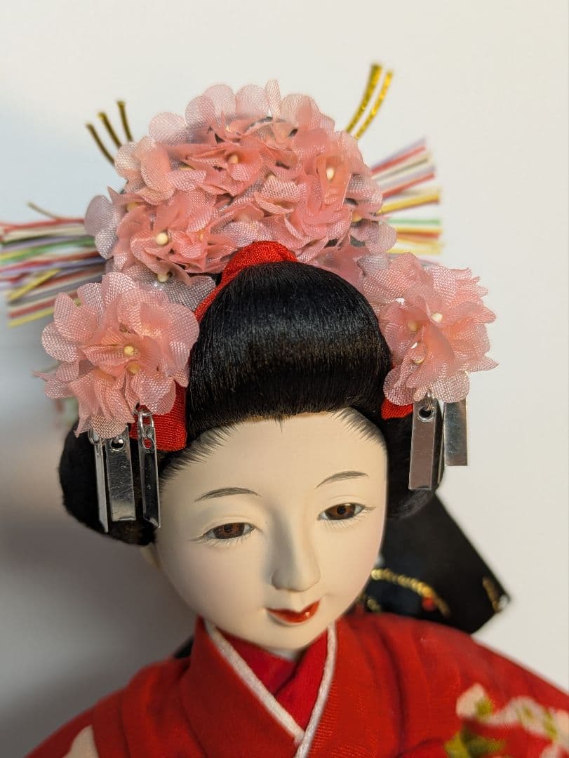 手足稼働　1/6　胡粉仕上げのヘッド付ドール　禿『乙羽』衣装スタンド付き