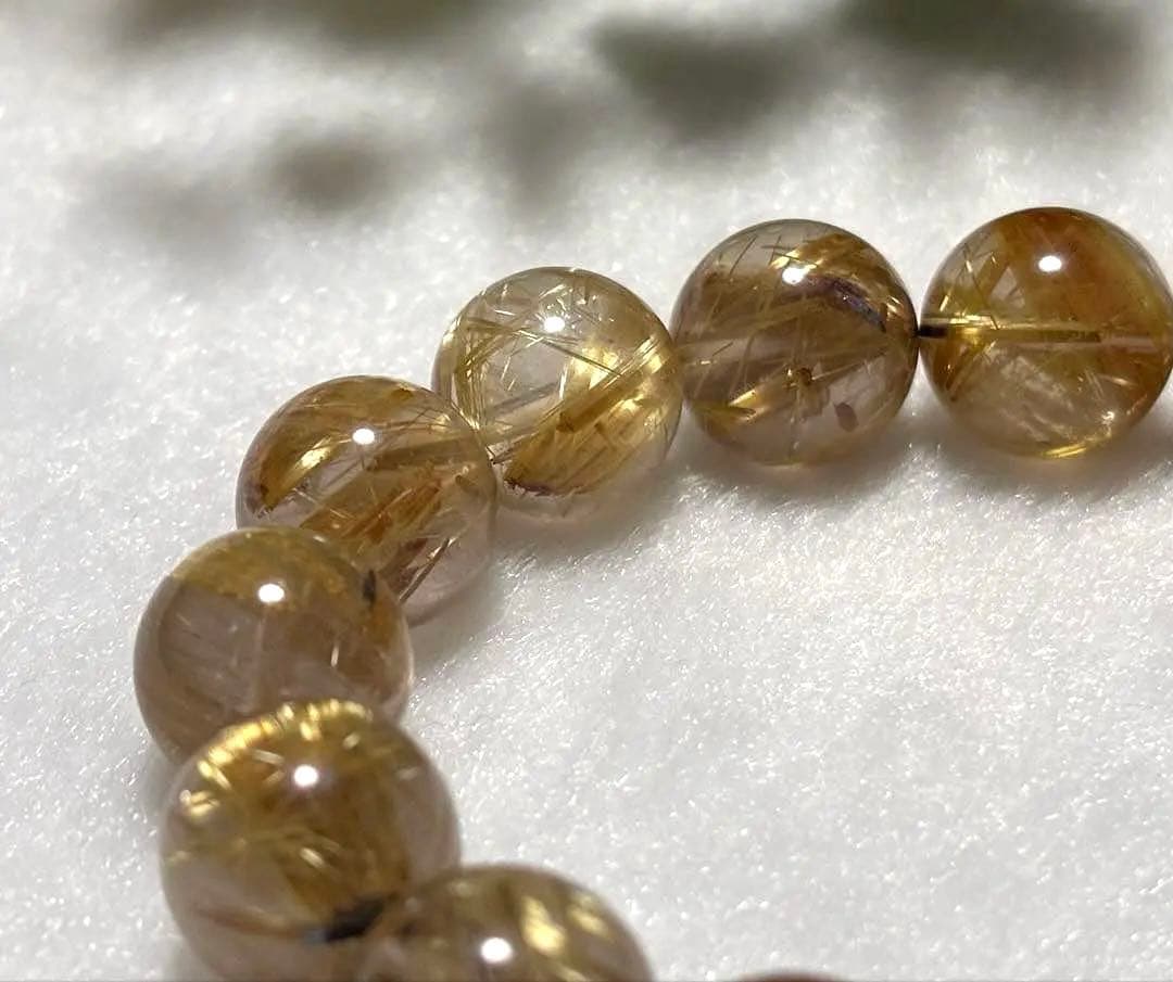 究極品質　天然石の王者　幻のナチュラルフュージョンタイチンルチルクォーツのブレス
