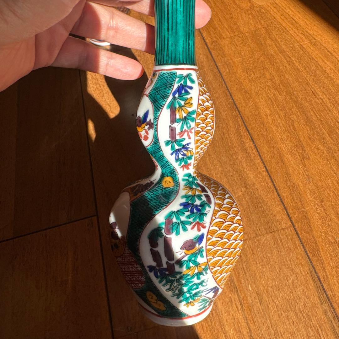 日本の手描き陶器花瓶