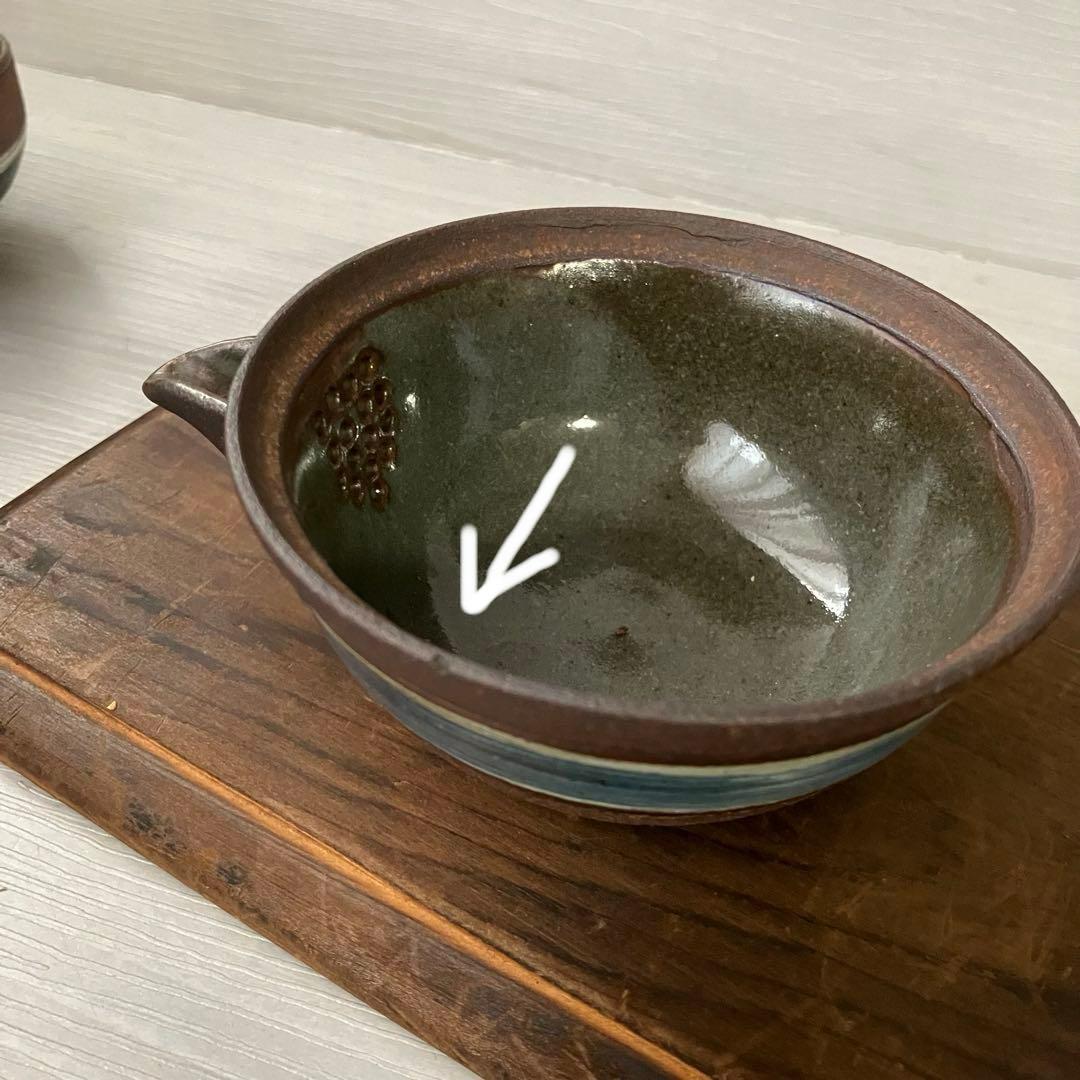 宝瓶＆湯冷しセット　絞り出し急須　茶器　茶道具　煎茶道具　刷毛目