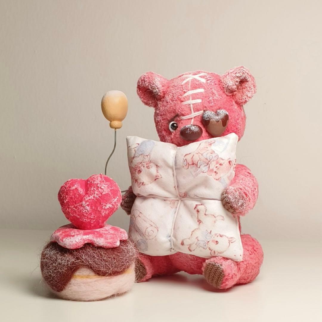 Love So Sweet ハートスフレとテディベア ハンドメイド 海外作家様