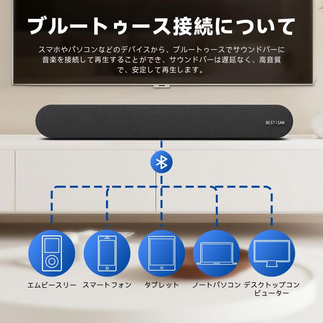 新品未使用 BESTISAN サウンドバー Bluetoothスピーカー テレビ
