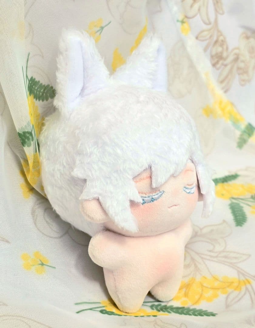 自作 無属性 ぬいぐるみ 白猫くん 10cm