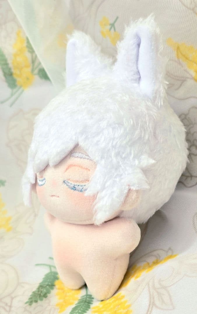 自作 無属性 ぬいぐるみ 白猫くん 10cm