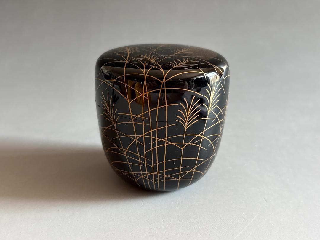 薄茶器　坂下雄峰　武蔵野蒔絵　棗　茶道具