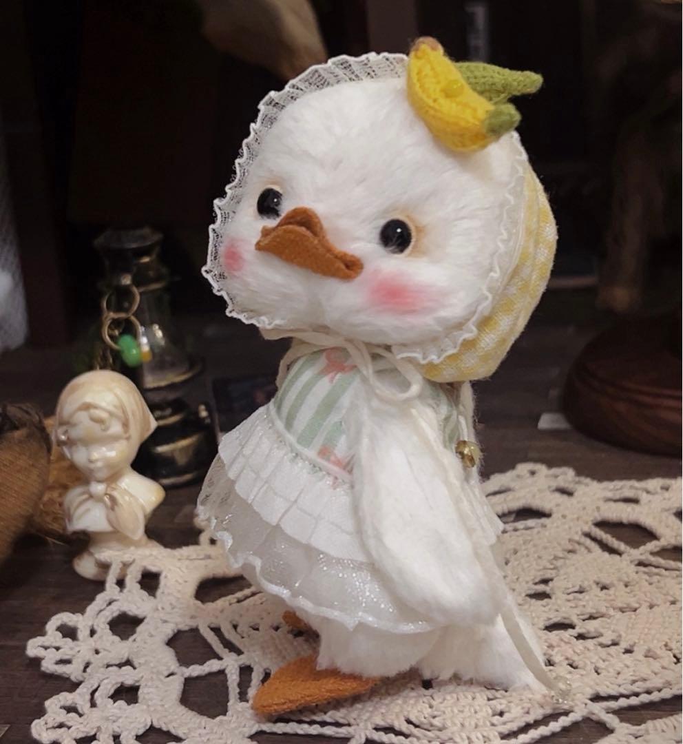 バナナアヒル アーティストベア 海外作家様 ハンドメイド ぬいぐるみ 置物