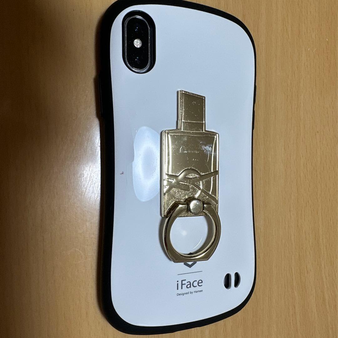 iPhone X シルバー ケース付き