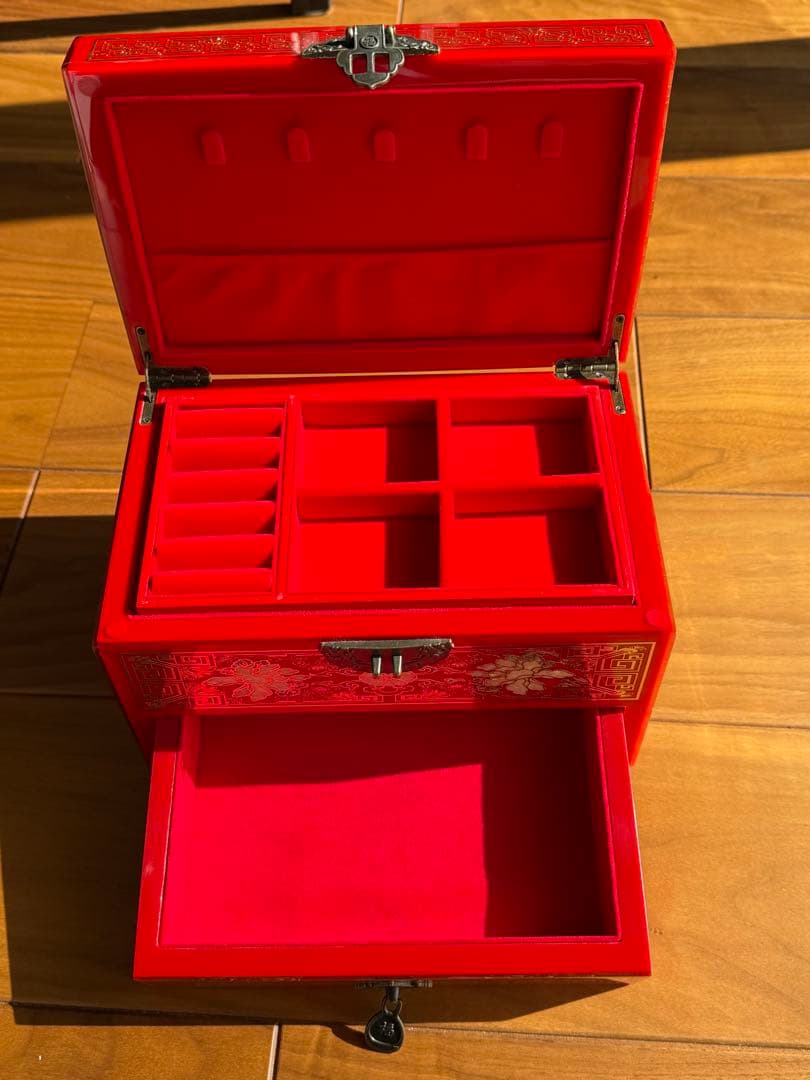 ❤️値下げ❤️【新品未使用】ジュエリーボックス 漆器 宝石箱 小物入れ アンティーク