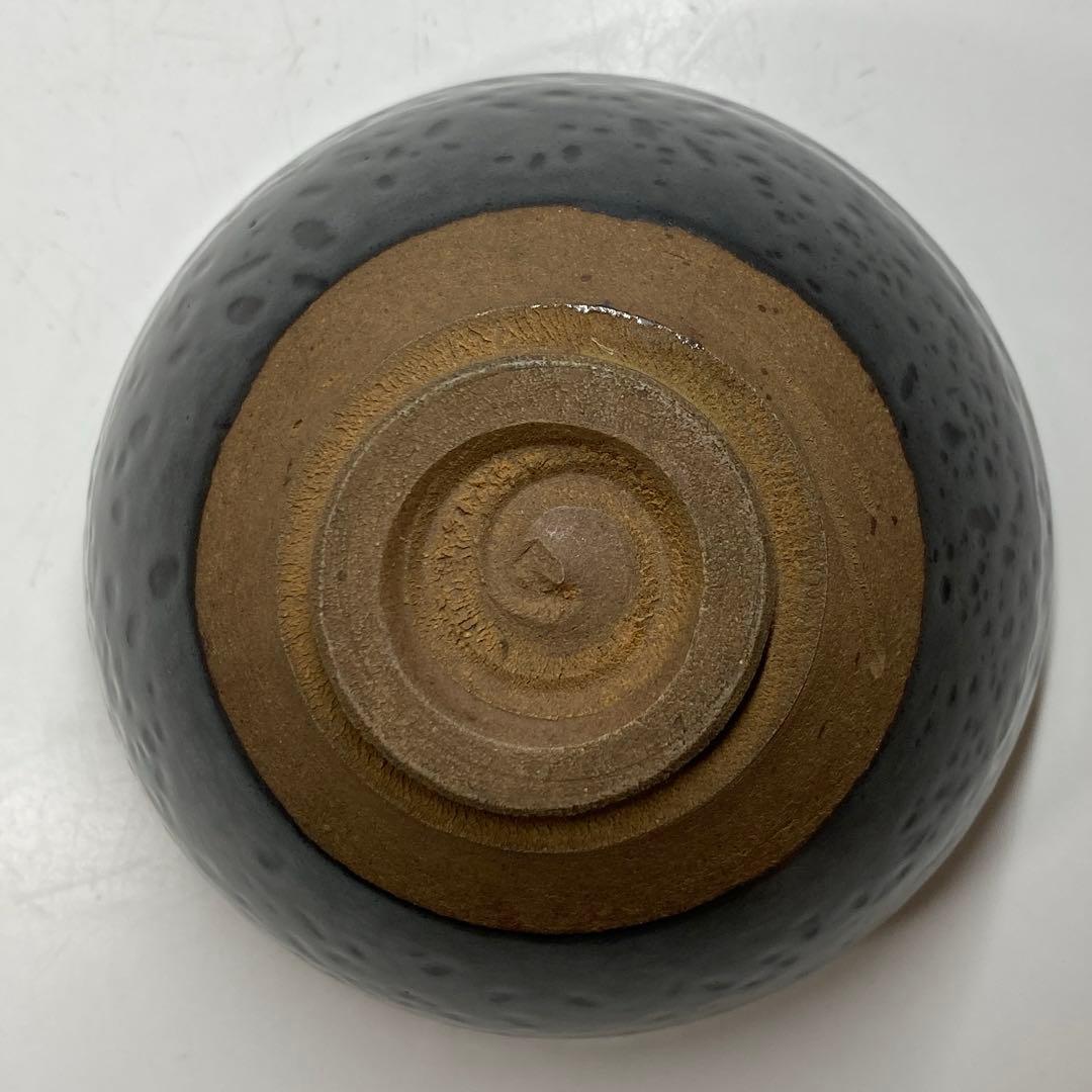 時代 油滴天目茶碗 口径11.7cm 東キ7-0725☆2F