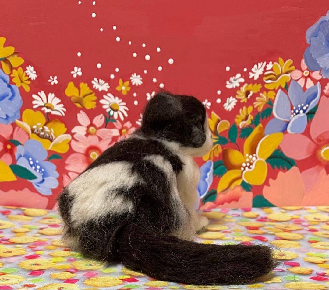 羊毛フェルト　猫