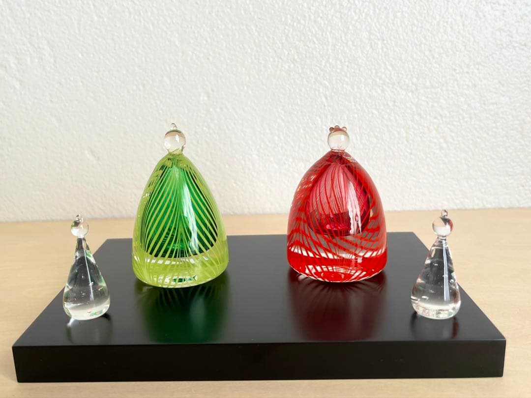 倉敷　木鯨舎　ガラス作家作品　ガラスのお雛様