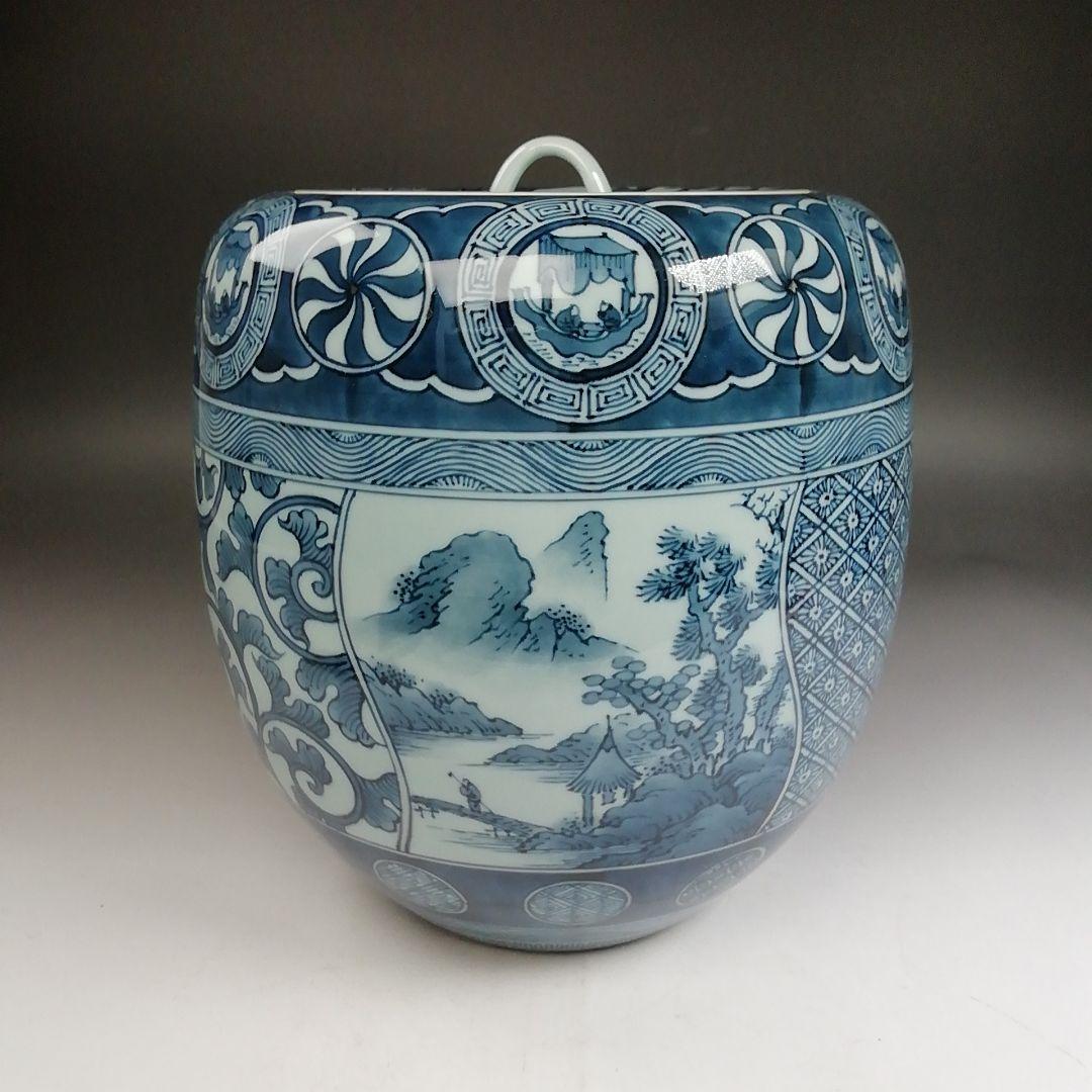 Ｗ２７７　水指　『祥瑞写　水指』『青雲窯　藤井邦幸 作』　共箱　茶道具