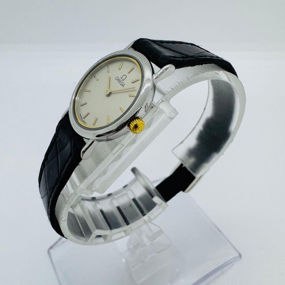 ✨OMEGA✨オメガ✨デビル✨クォーツ✨シルバー文字盤✨レディース✨腕時計✨