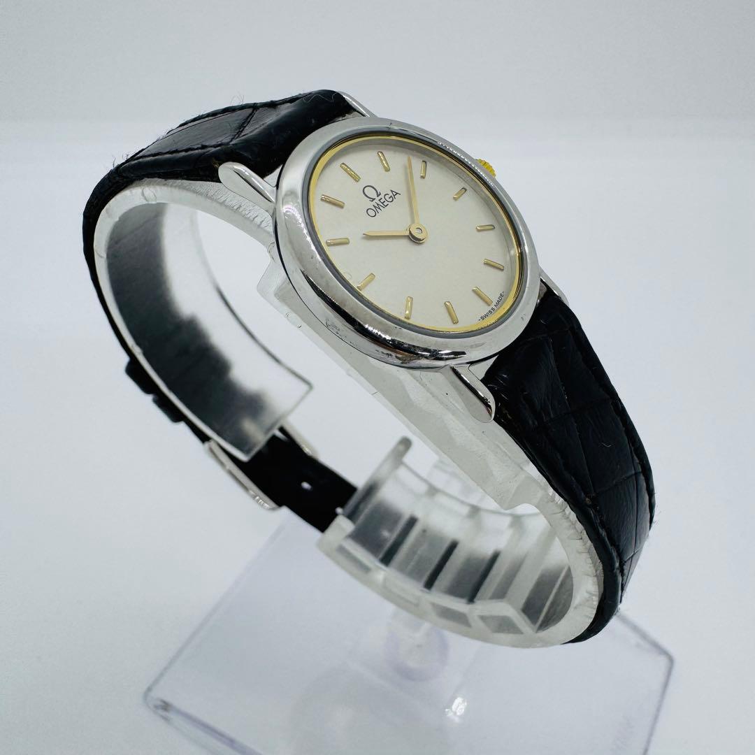 ✨OMEGA✨オメガ✨デビル✨クォーツ✨シルバー文字盤✨レディース✨腕時計✨