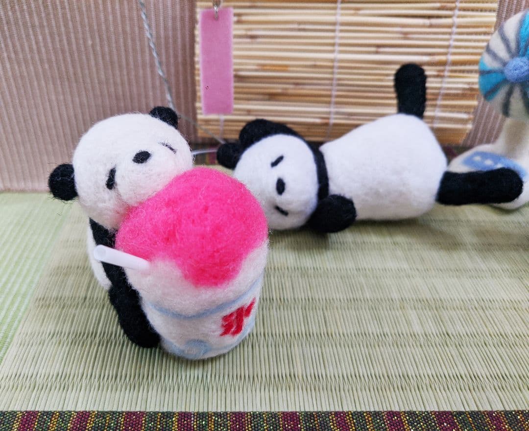 羊毛フェルト 作品 夏の涼み方 【バラ売り可】