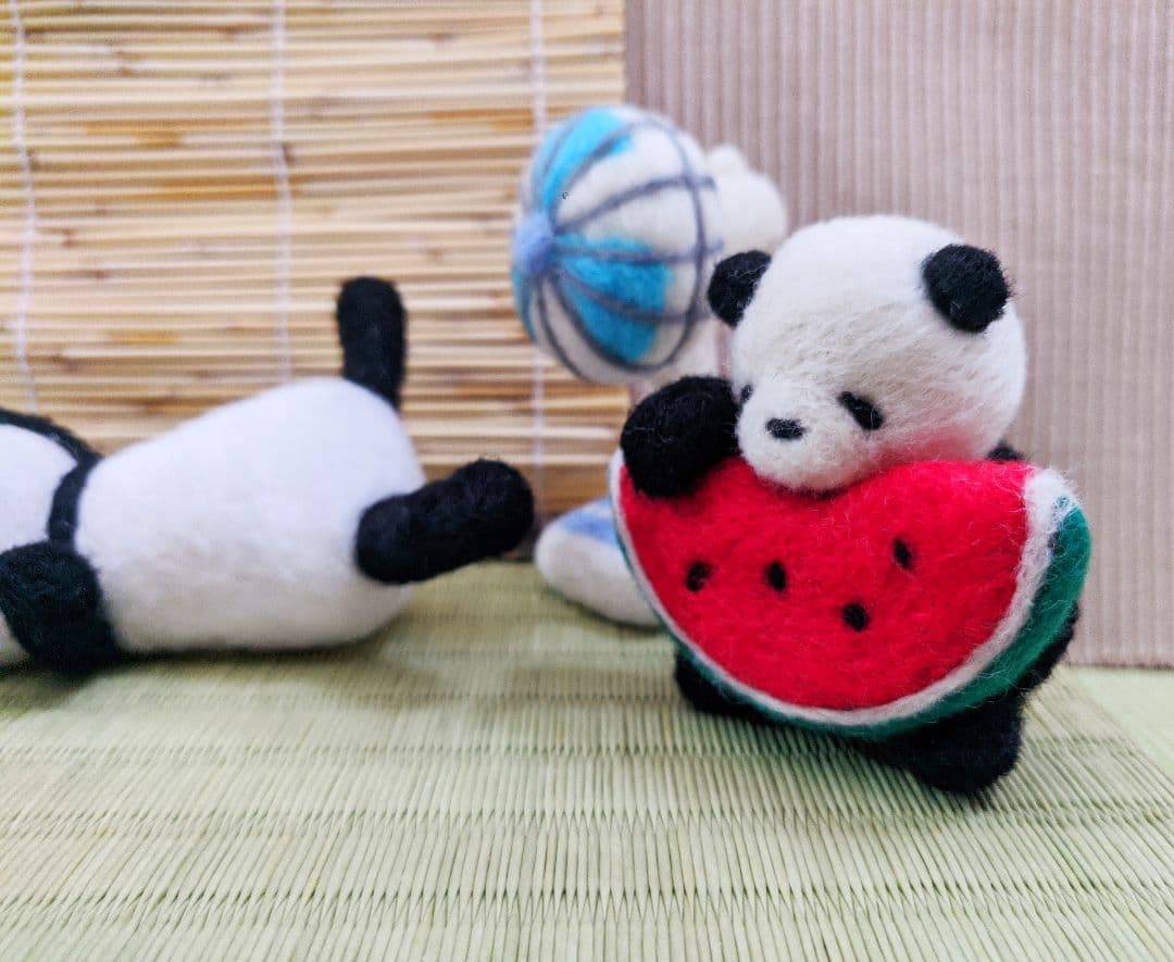 羊毛フェルト 作品 夏の涼み方 【バラ売り可】