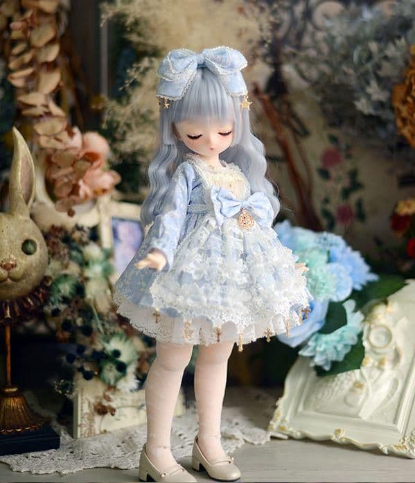 A26 BJD 1/4 ドール 衣装 洋服 ワンピース 6点セット ハンドメ