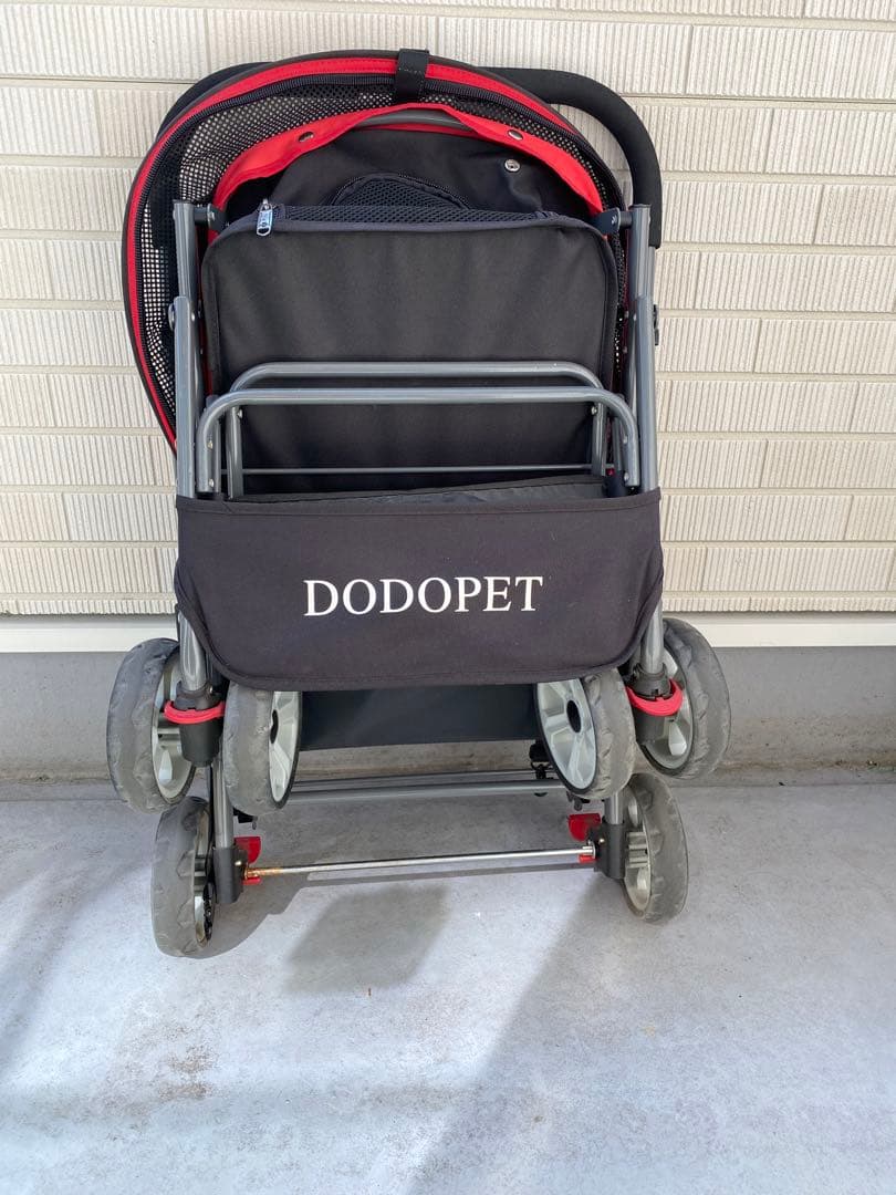 DOT ペットカート 赤黒