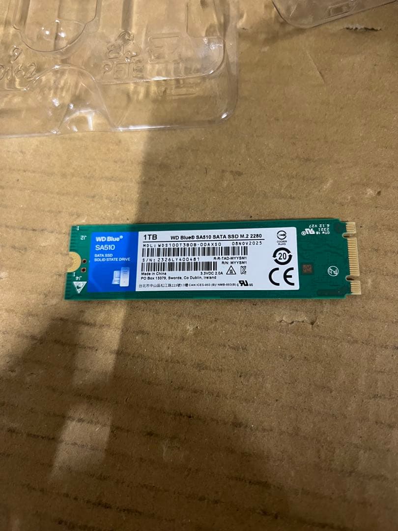 ウエスタンデジタル 内蔵SSD 1TB WD Blue SA510