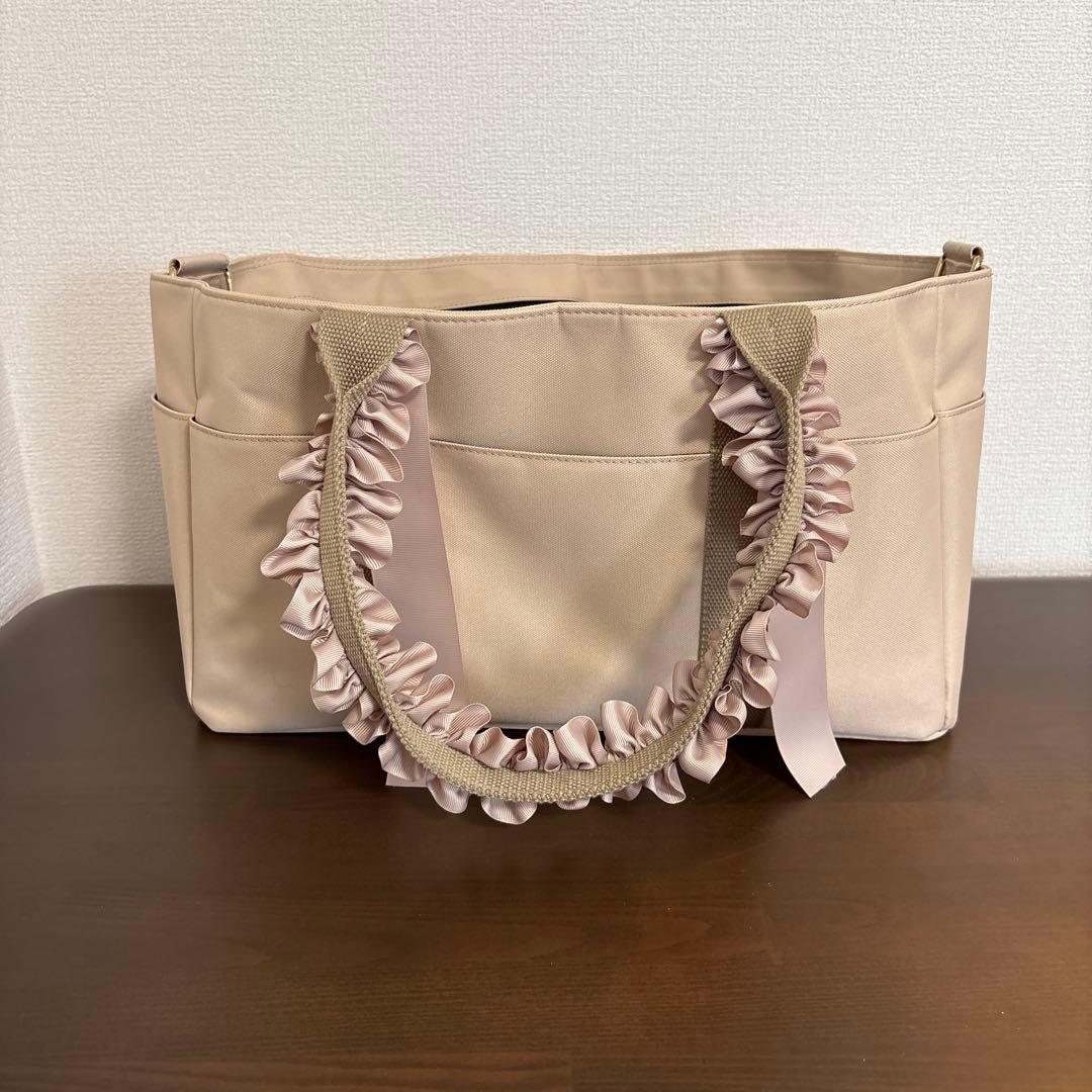 godpiva ゴッドピバ　キャンバスフリルリボンバッグ　ペットキャリー