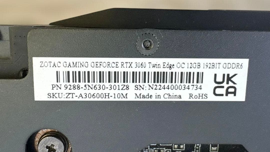 グラフィックボード・グラボ・ビデオカード ZOTAC GeForce RTX 3060 12GB