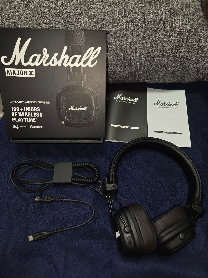 Marshall Major V ワイヤレスヘッドホン　ブラック