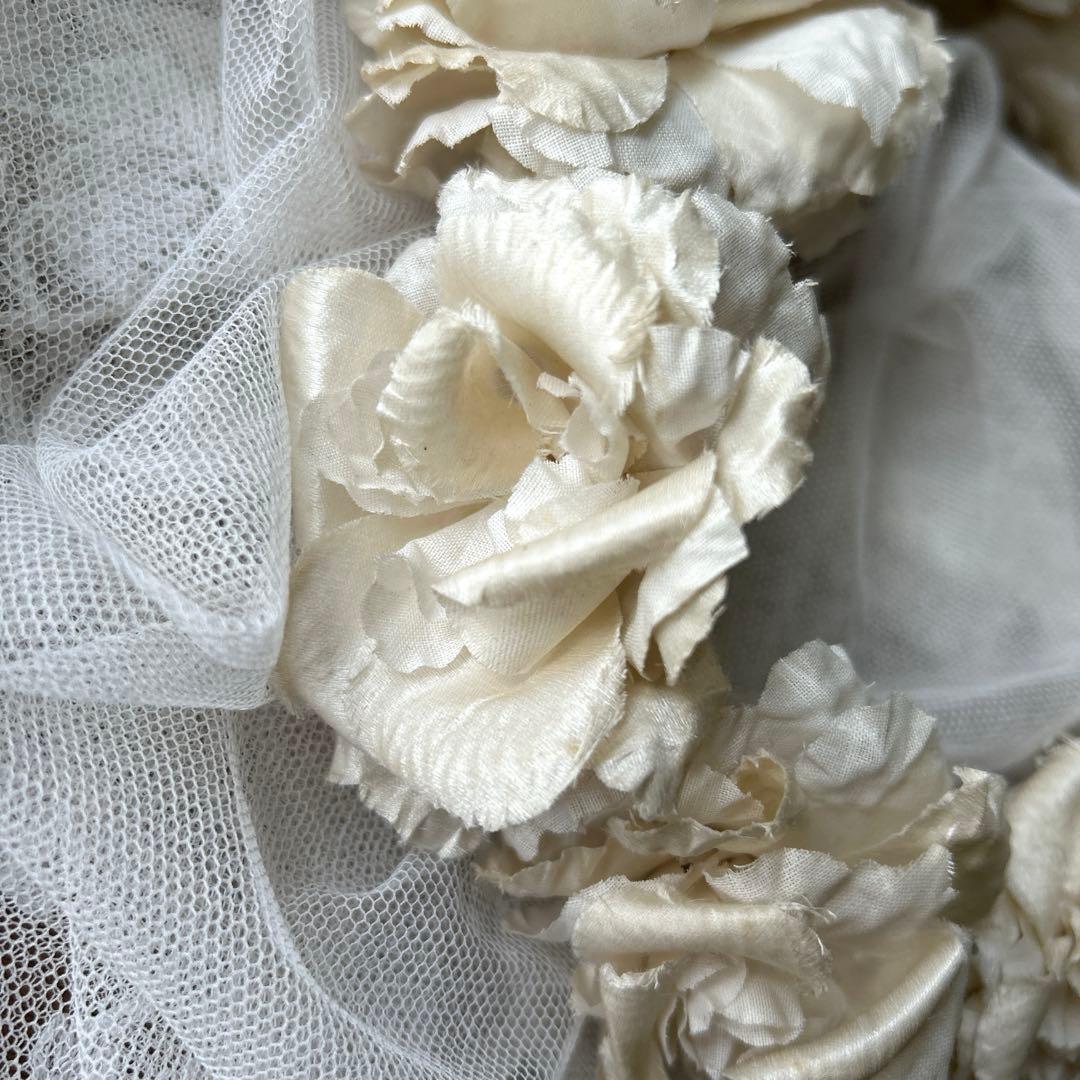 フランスアンティーク　布花　花冠